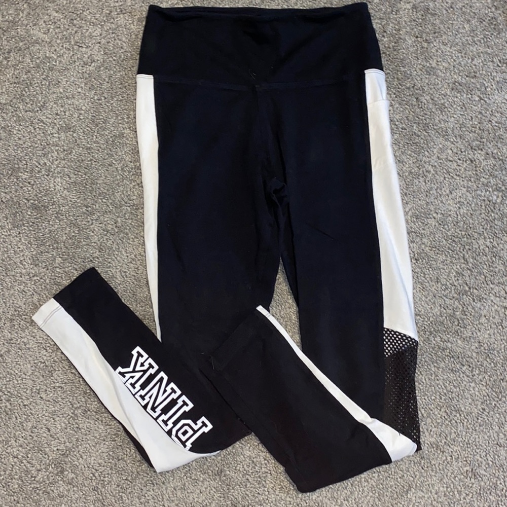 Black and white PINK leggings